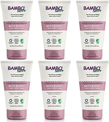 Bambo Nature Bath Buddy Hair & Body Wash, 5 fl oz, 6 Count (1 Pack of 6 Tubes) | Amazon (US)