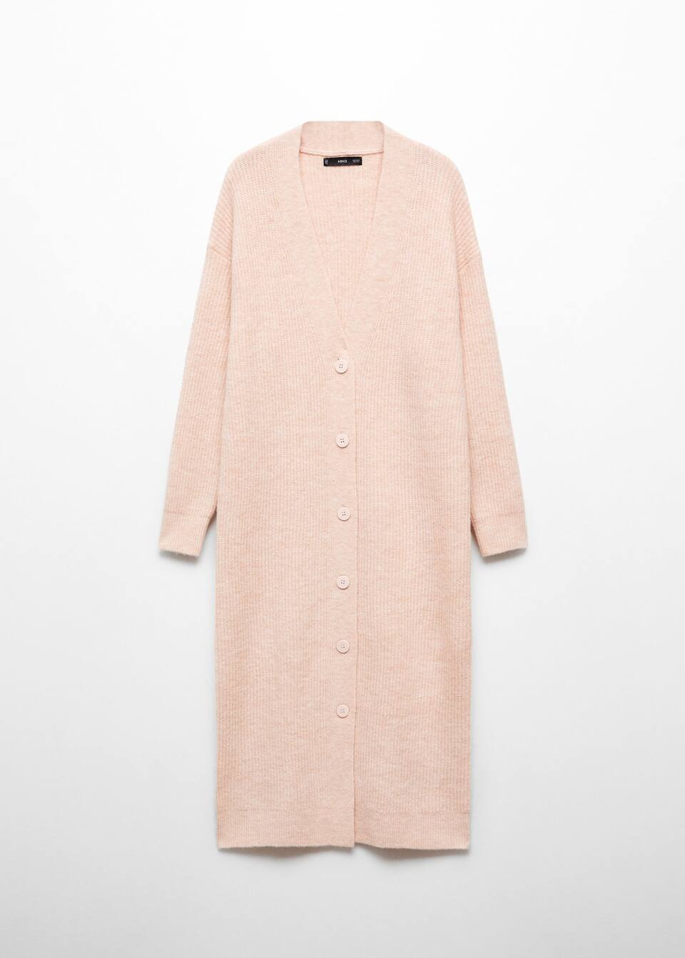 Cardigan long à boutons -  Femme | Mango France | MANGO (FR)