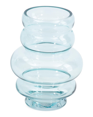 7in Colored Glass Belly Vase | TJ Maxx