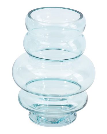 7in Colored Glass Belly Vase | TJ Maxx