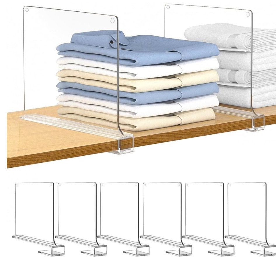 Shelf dividers u use for purses and sweaters 

#LTKHome