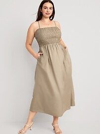 Fit & Flare Smocked Midi Cami Dress for Women | Old Navy (US)