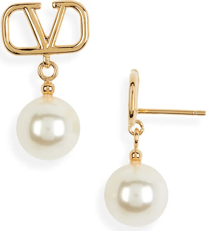 VLOGO Imitation Swarovski Pearl Drop Earrings | Nordstrom