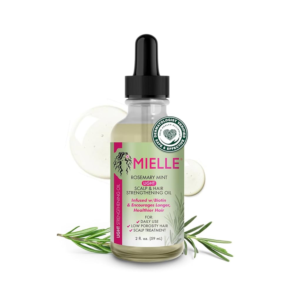 Mielle Organics Rosemary & Mint Light Hair Oil, Split Ends & Dry Scalp Treatment - Infused with B... | Amazon (US)
