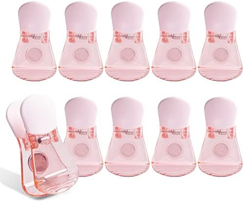 COOK WITH COLOR 10 Pc Bag Clip with Magnet- Chip Bag Clip, Sealing Food Clips, Plastic Clips for ... | Amazon (US)