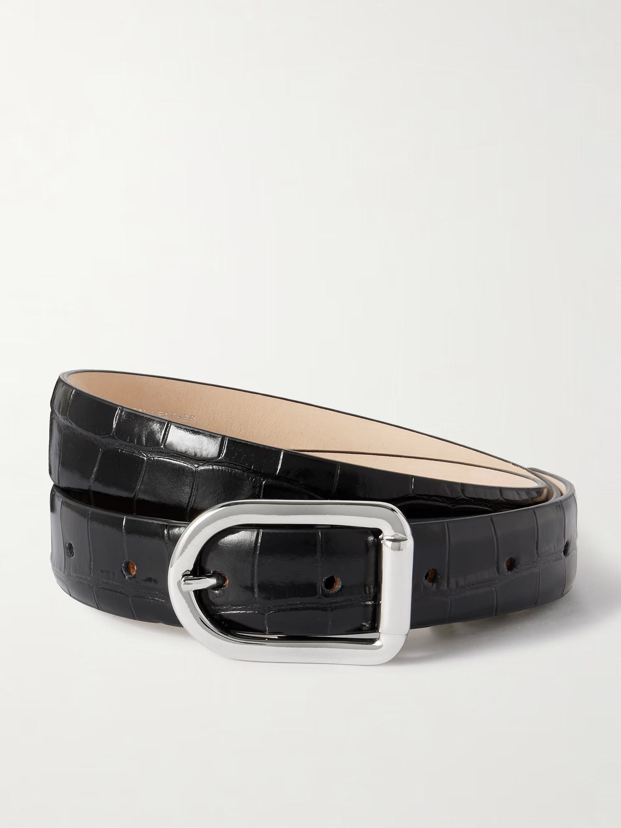 Mija croc-effect leather belt | NET-A-PORTER (UK & EU)
