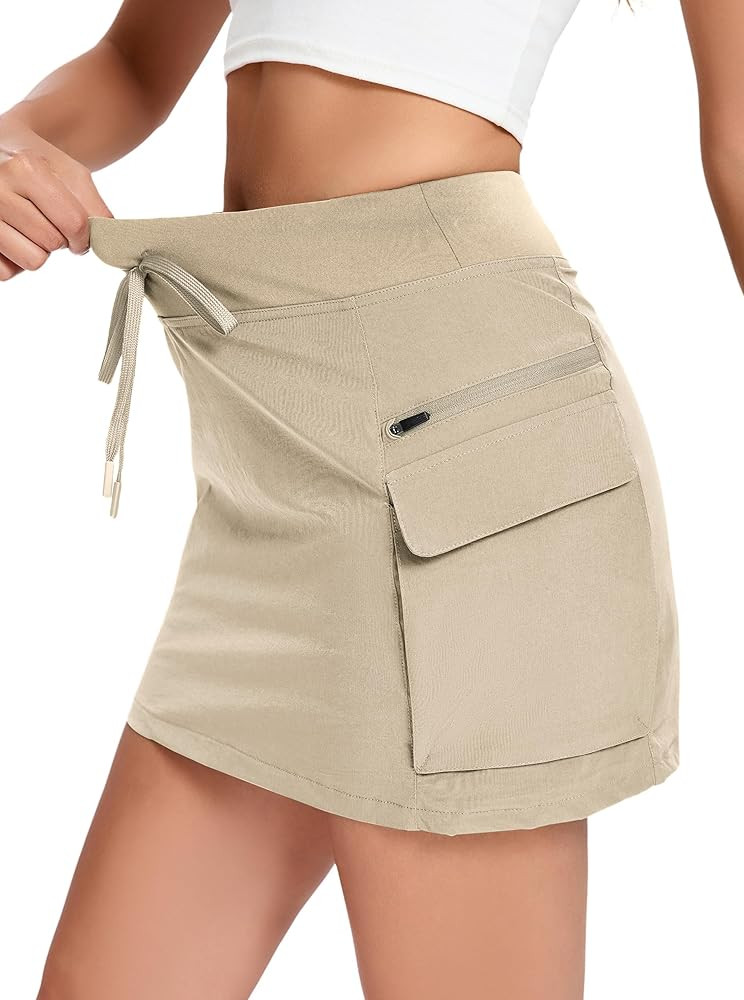 Jhsnjnr Cargo Skirts for Women Mini Sports Hiking Skort with Zipper Pockets High Waisted Golf Ath... | Amazon (US)