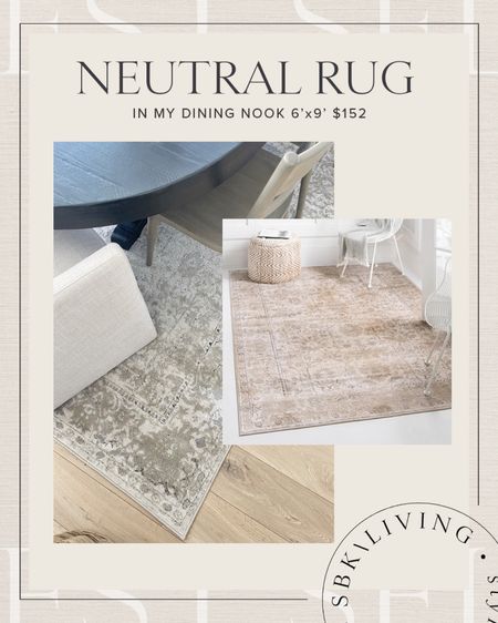 H O M E \ neutral rug from Wayfair! Such a great deal $152 for a 6’x9’ 🤌🏻 Just added it to my dining nook!

Home decor 


#LTKhome