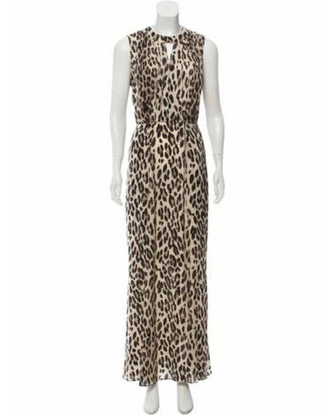 L'Agence Printed Maxi Dress Leopard | The RealReal