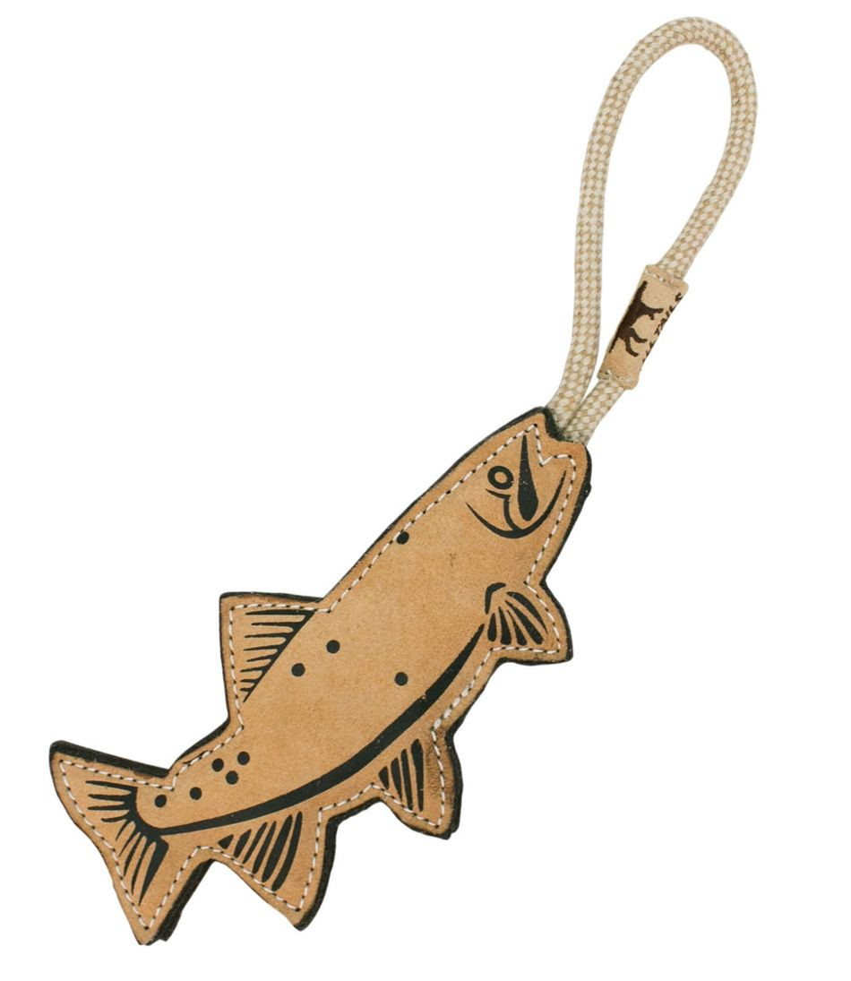 Natural Leather and Wool Fish Dog Tug Toy | L.L. Bean