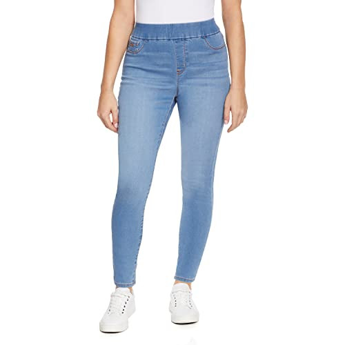 NINE WEST womens One Step Ready Pull on Jegging Jeans, Dean Wash, 14 Long US | Amazon (US)