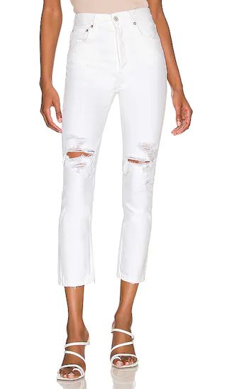Riley High Rise Straight Crop in Slant | Revolve Clothing (Global)