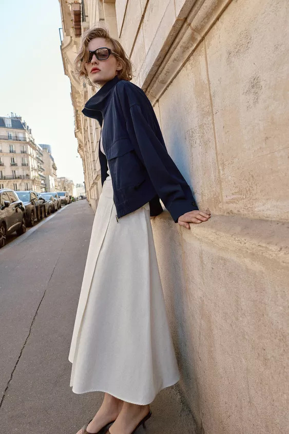 HIGH COLLAR JACKET WITH FLAP POCKETS | Zara UK