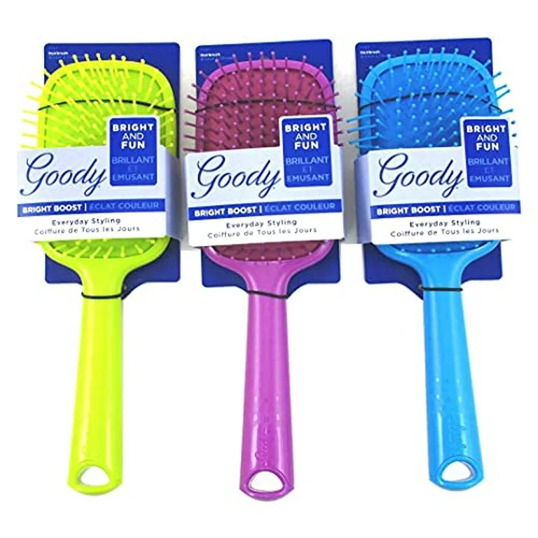 Goody Bright Boost Paddle Hair Brush, Assorted Colors, 1 Ct | Walmart (US)