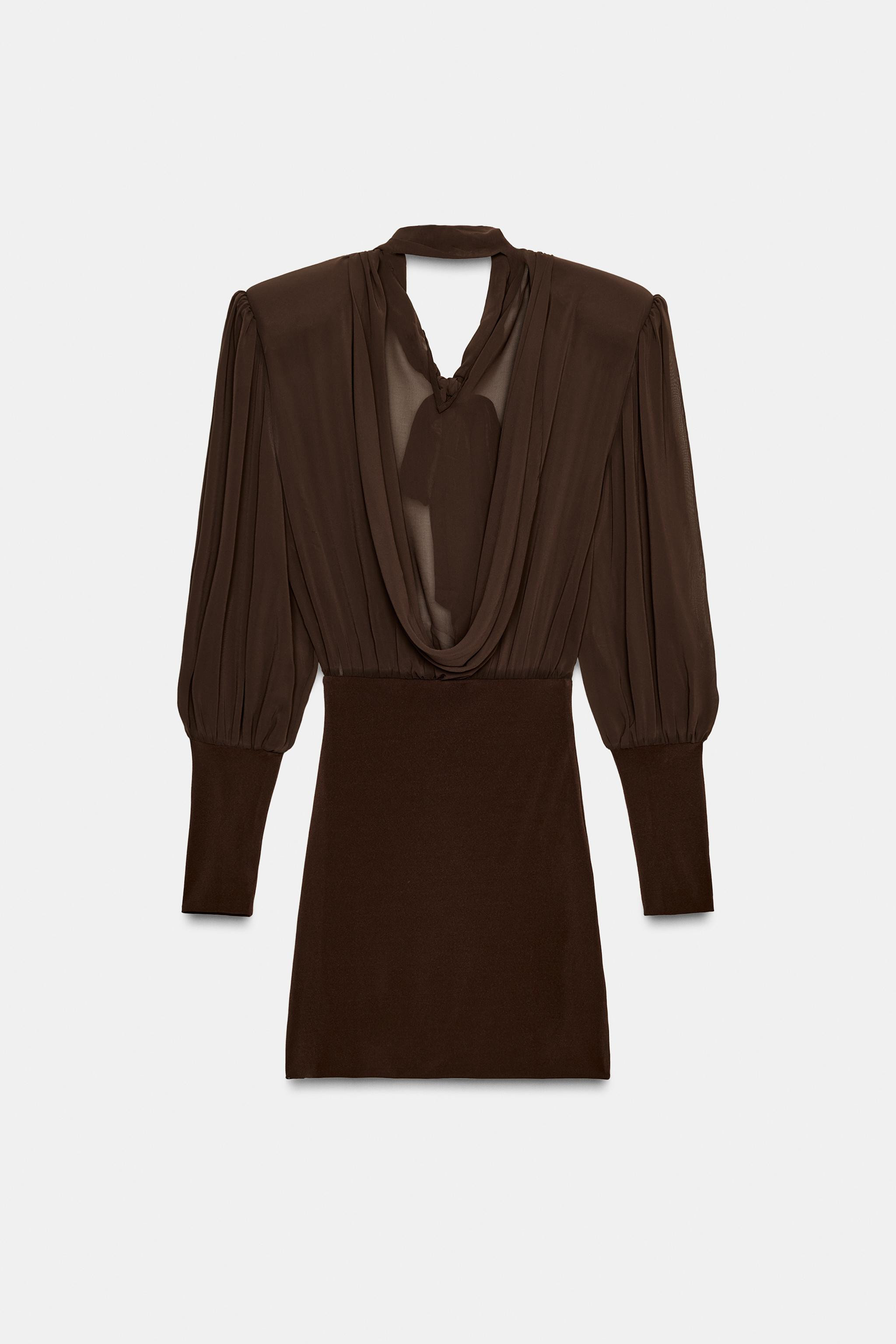 SHORT DRESS WITH MATCHING DETAIL | Zara UK