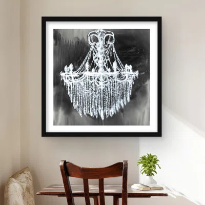 Big glam chandelier - Gray matted print for home decor | Wayfair North America