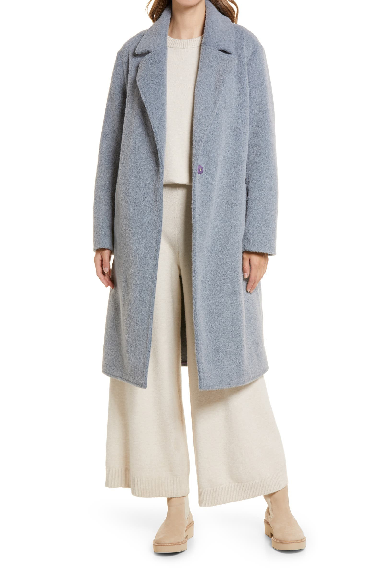 Women's Notch Collar Textured Coat | Nordstrom