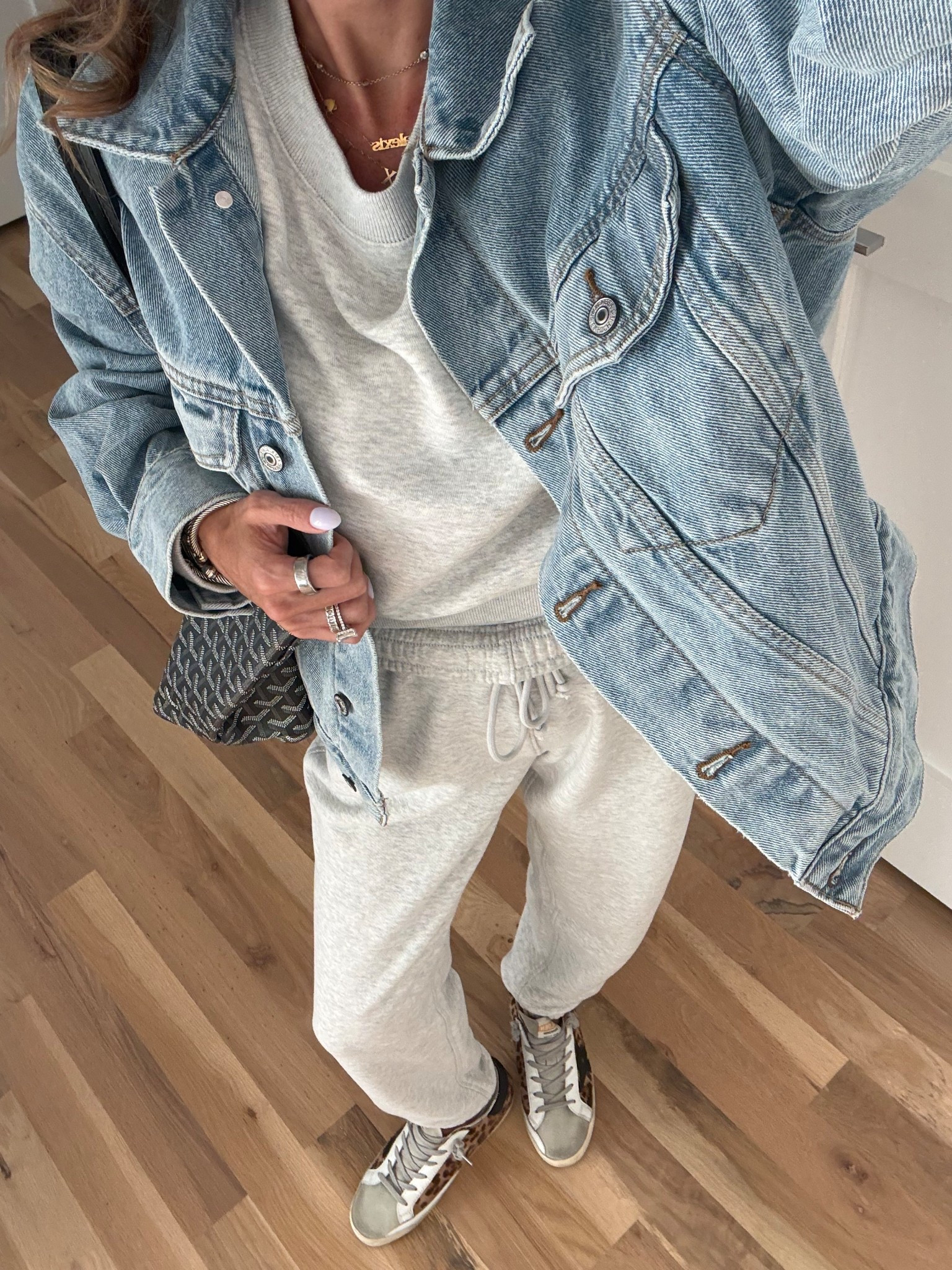 Denim trucker jacket on sale! 30% off wearing smallest size 

#LTKFindsUnder50 #LTKSaleAlert #LTKFindsUnder100