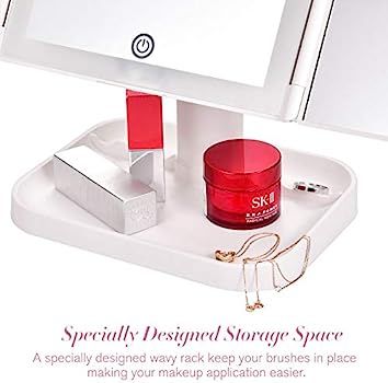 KOOLORBS Makeup Mirror with Lights, 3 Color Lighting, Lighted Makeup Mirror, 1x 2X 3X Magnificati... | Amazon (US)