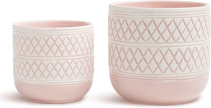 Amazon.com: HERDUK 6 + 4.7 inch Flower Plant Pots Indoor Plants, Ceramic Planter with Drainage Ho... | Amazon (US)