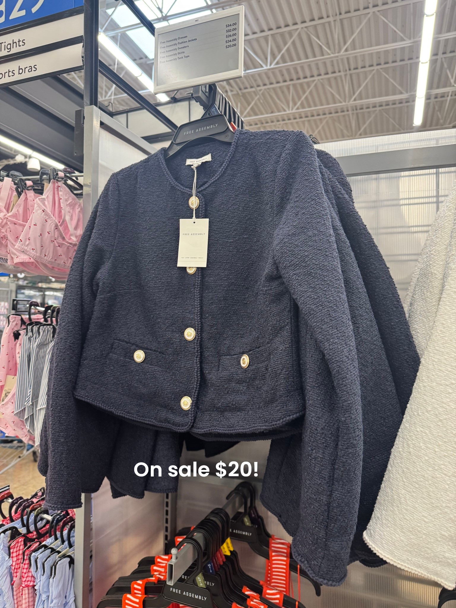 Walmart Free Assembly Women's Collarless Nubby Jacket with Long Sleeves, Sizes XS-XXL 

Workwear / on sale 

#LTKWorkwear #LTKootd #LTKSeasonal