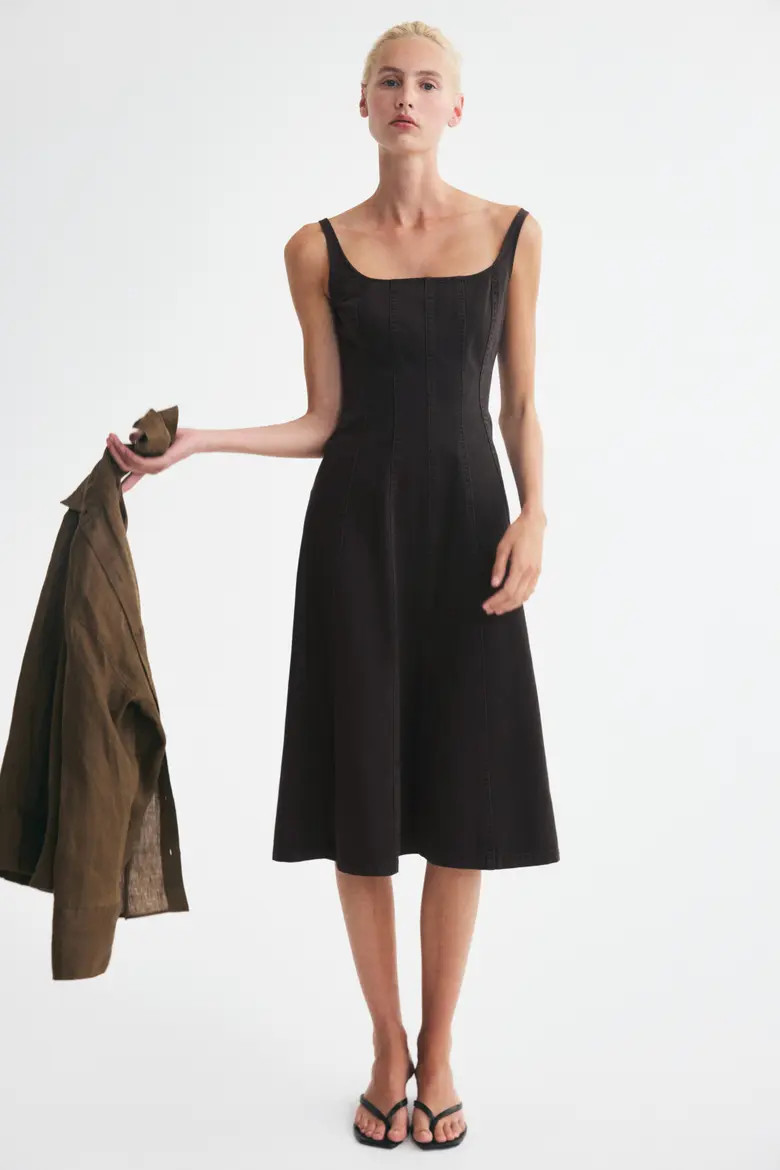 H&M Denim Midi Dress (Women) | Nordstrom | Nordstrom