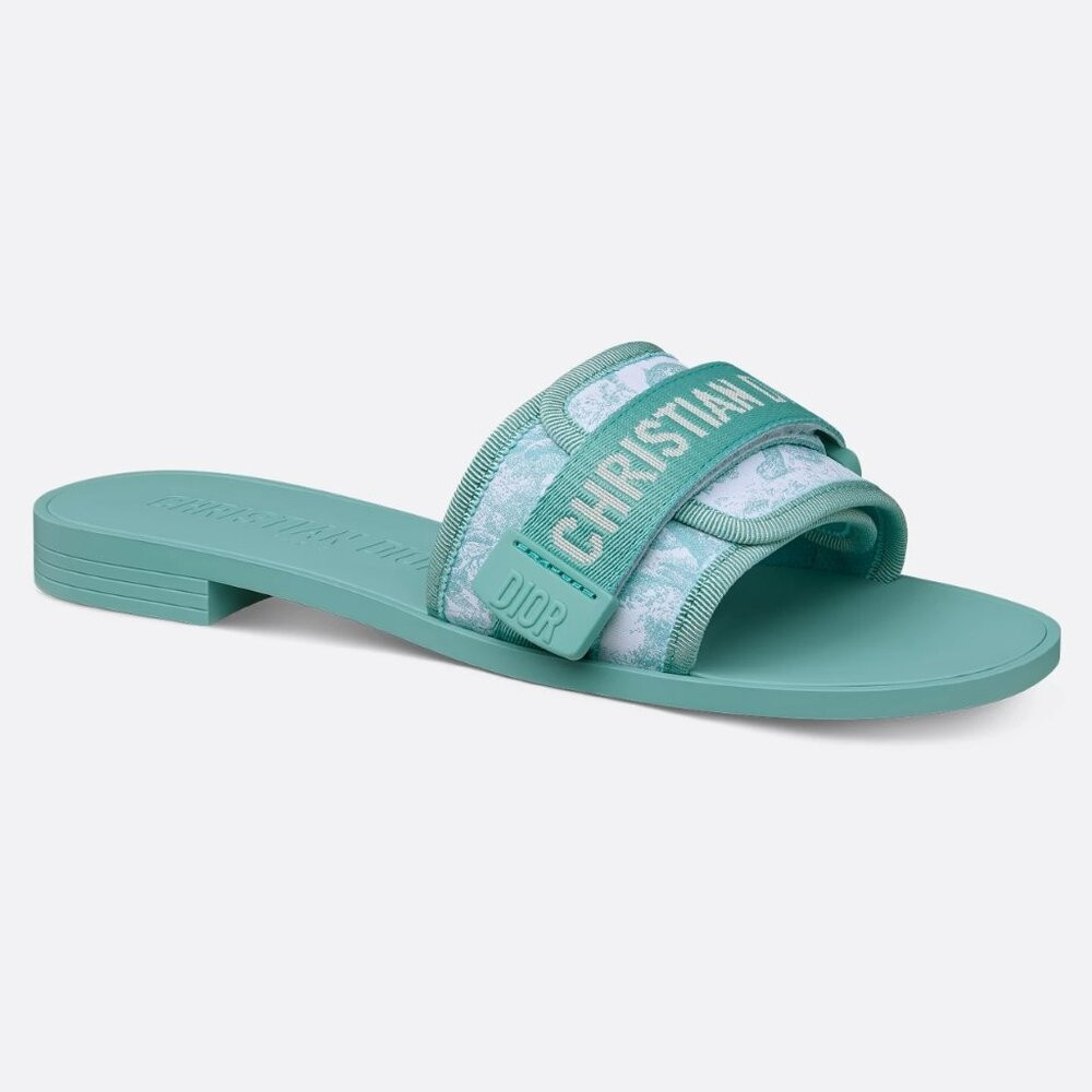 DIOR Dio REVOLUTION DioRiviera Riviera Toile De Jouy Flat Slide Sandals | Poshmark