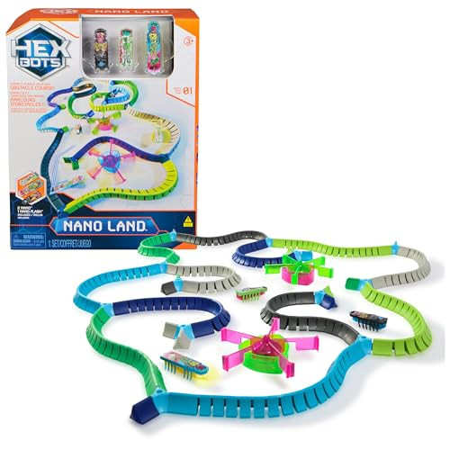 HEX BOTS Nano Land, Sensory Toys for Kids & Cats with Over 40 Pieces & 3 Nano Bots, Toy Playsets & Mini Robot Toy for Kids Ages 3 & Up, Batteries Included | Amazon (US)