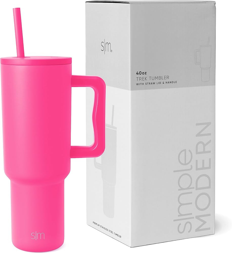 Simple Modern 40 oz Trek Tumbler with Handle and Straw Lid | Cup Holder Friendly Insulated Stainl... | Amazon (US)