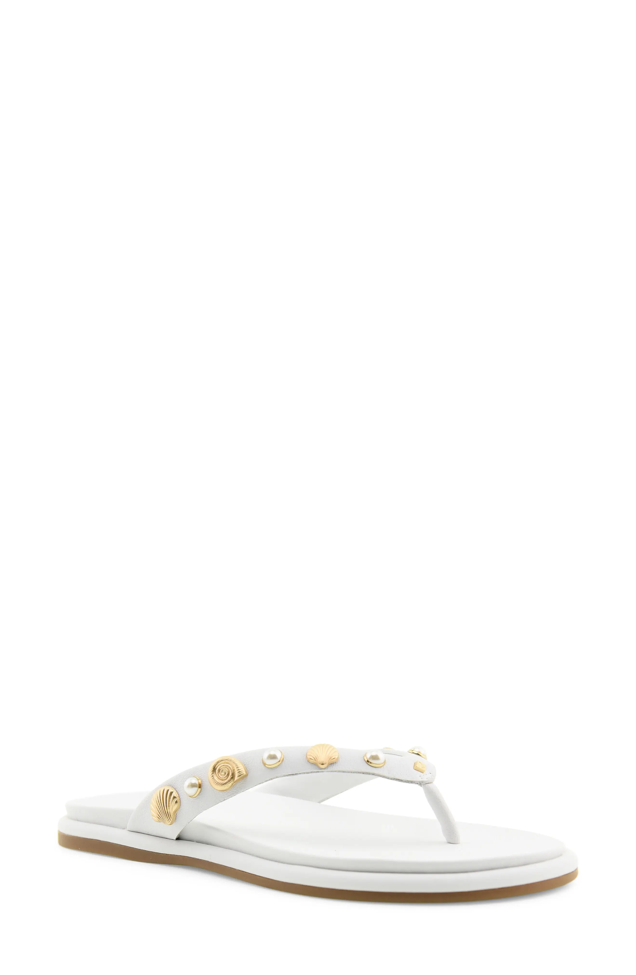 Sperry Isla Embellished Thong Sandal in Other White at Nordstrom, Size 5 | Nordstrom
