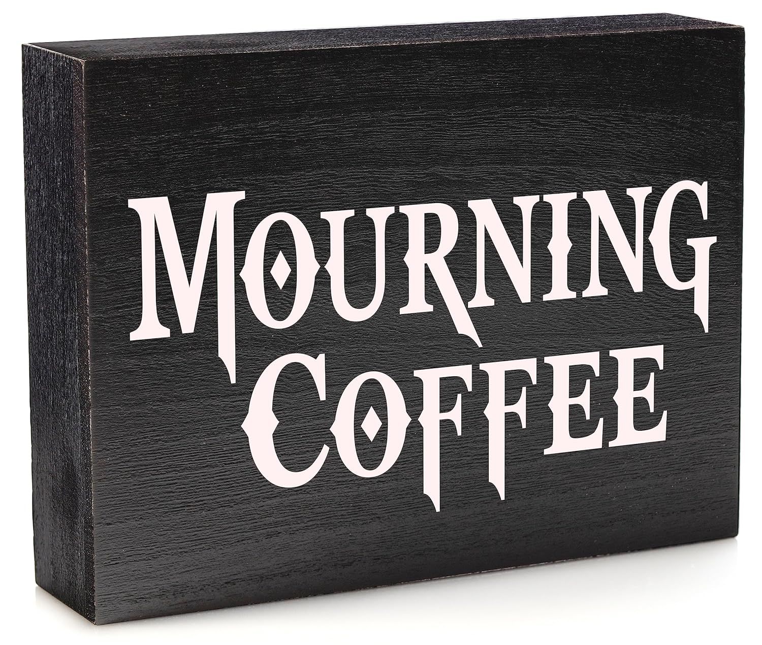 Mourning Coffee Sign - Gothic Kitchen Decor for Witchy Decor Aesthetic and Halloween Kitchen Deco... | Amazon (US)