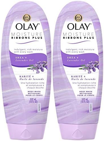 Olay Moisture Ribbons Plus Shea + Lavender Oil Body Wash, 18 oz, 2 pk | Amazon (US)
