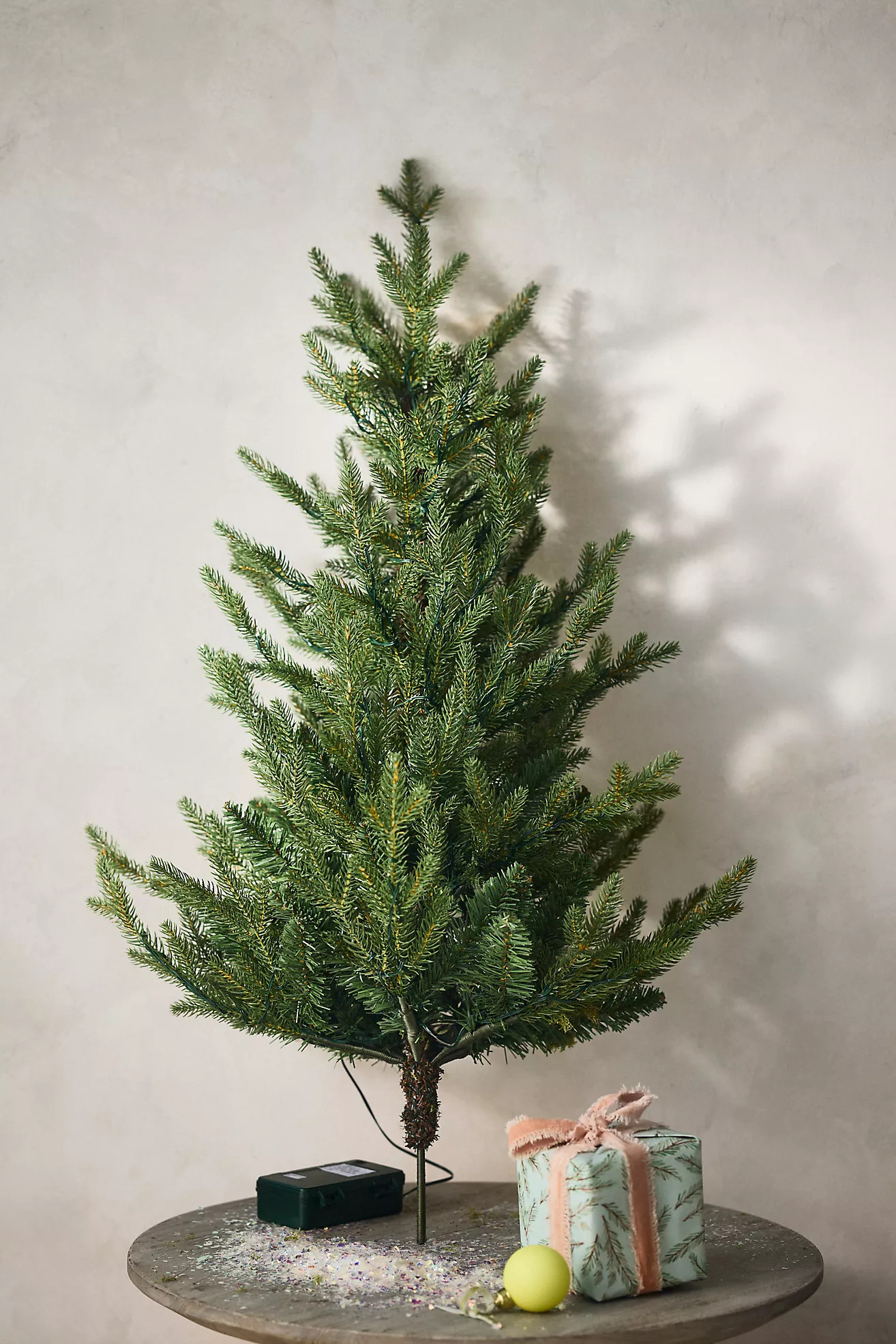 Faux Twinkling Pre-Lit LED Norway Spruce Stake, 3’ | Anthropologie (US)
