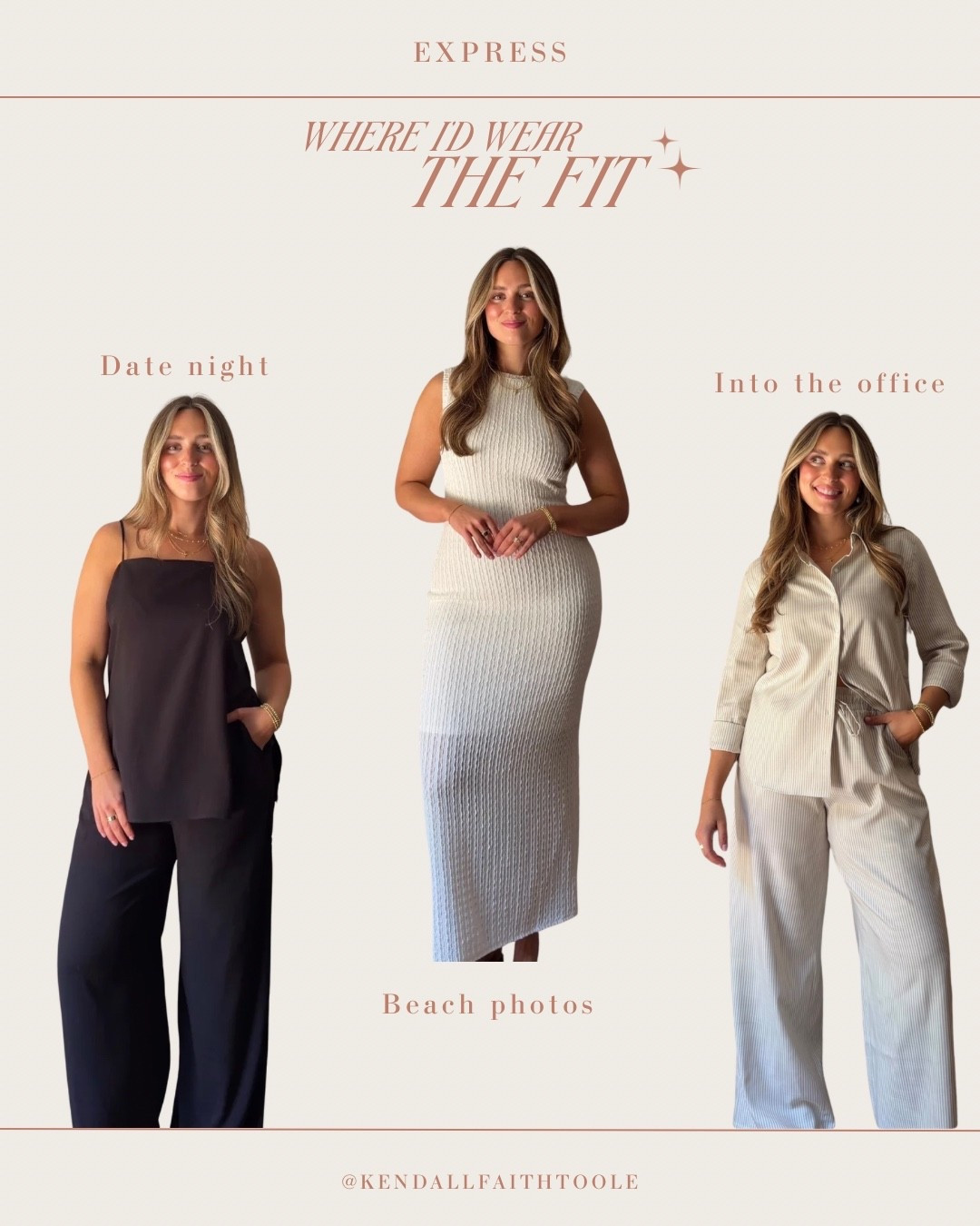 Summer haul from @Express - neutrals, linen, texture, everything you need for closet staples!🖤 #DressToExpress #ExpressPartner

#LTKTravel #LTKSeasonal #LTKootd