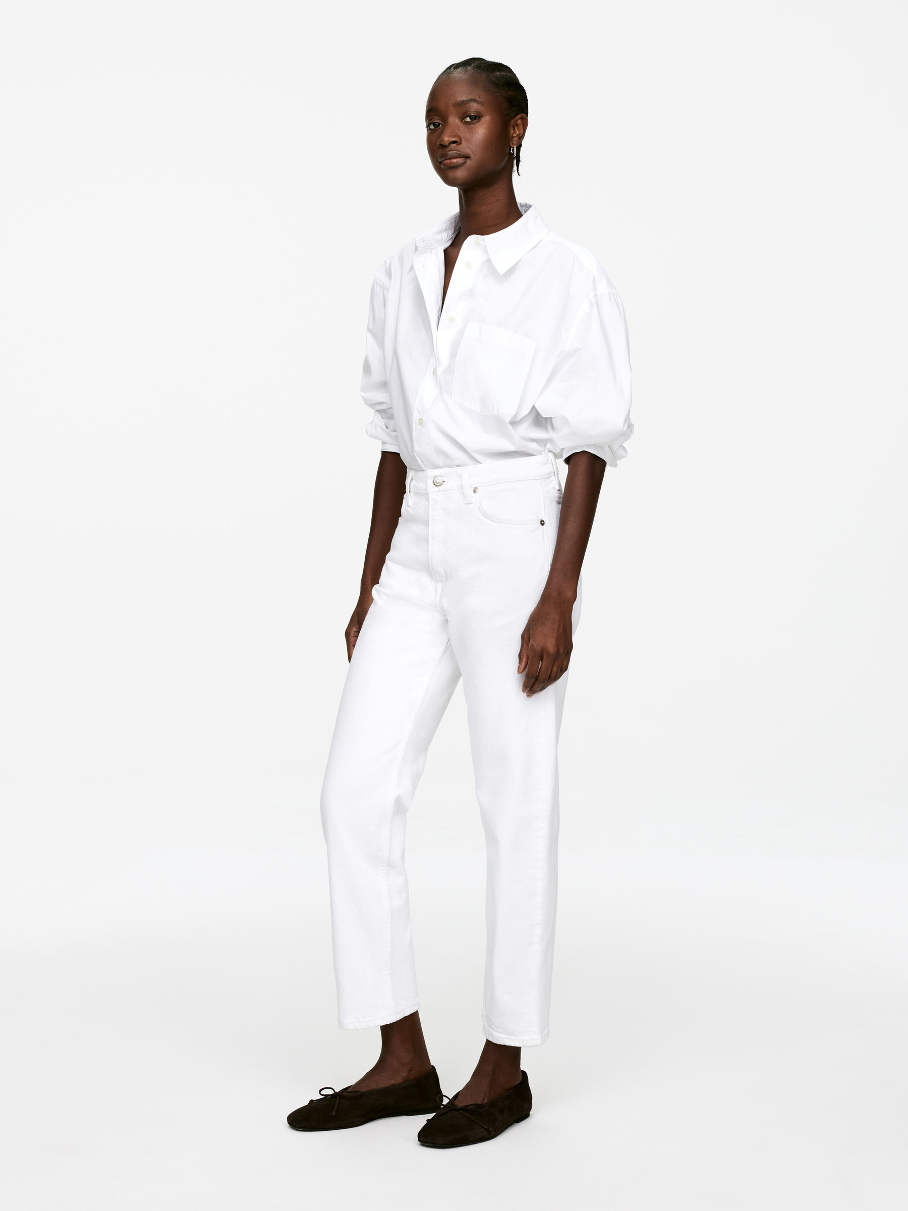 JADE CROPPED Slim Jeans – White – Women – ARKET GB | Arket UK