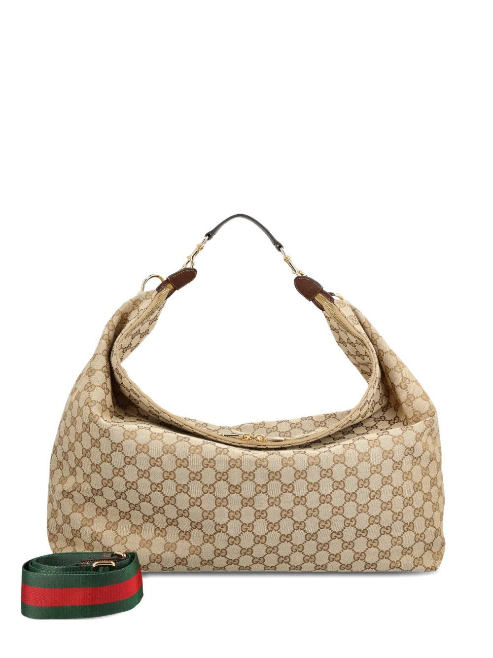 Gucci large Brera monogram messenger bag - Neutrals | Farfetch Global