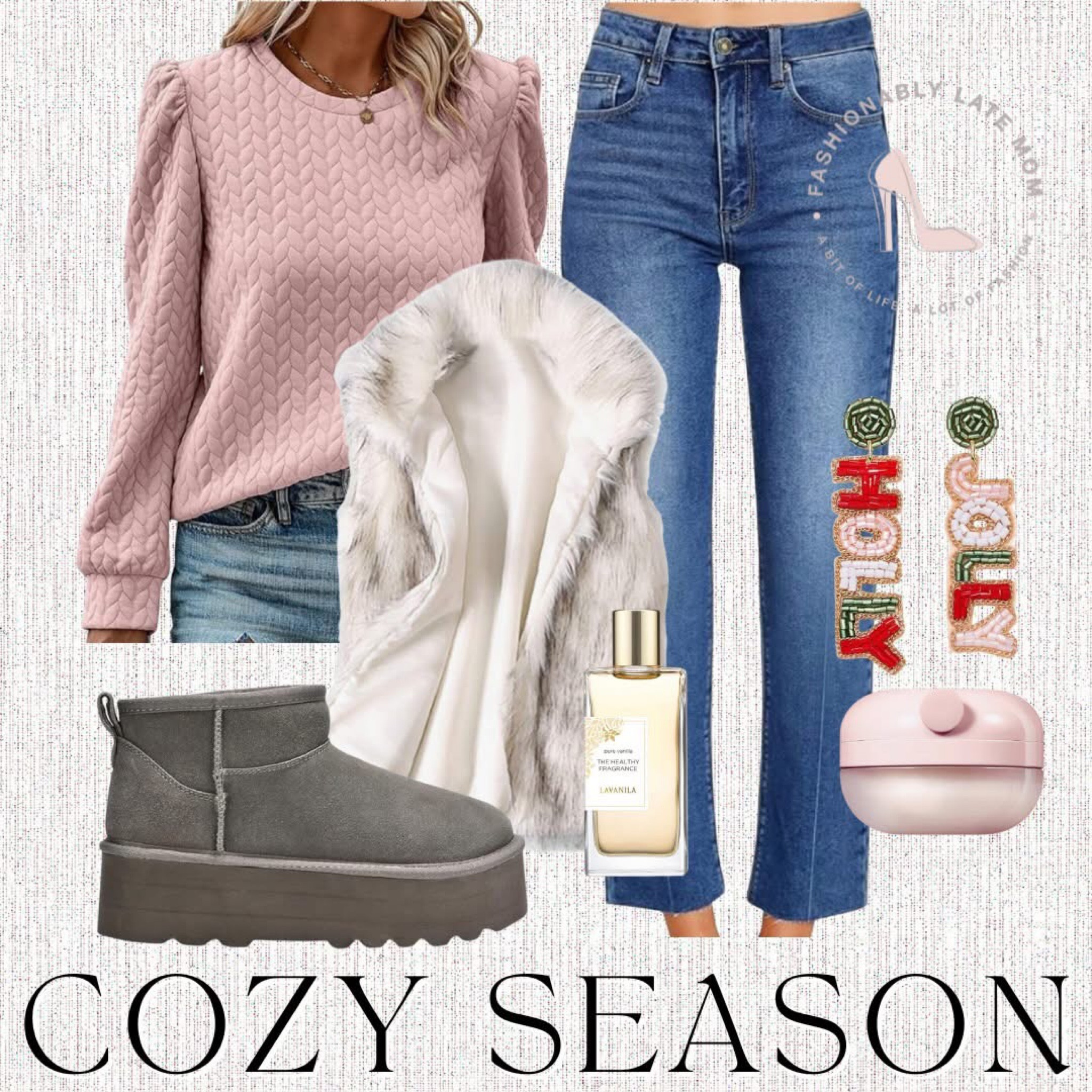 Cozy Christmas outfit idea from Amazon. 

Fashionably Late Mom. 
Casual Christmas outfit inspiration  
