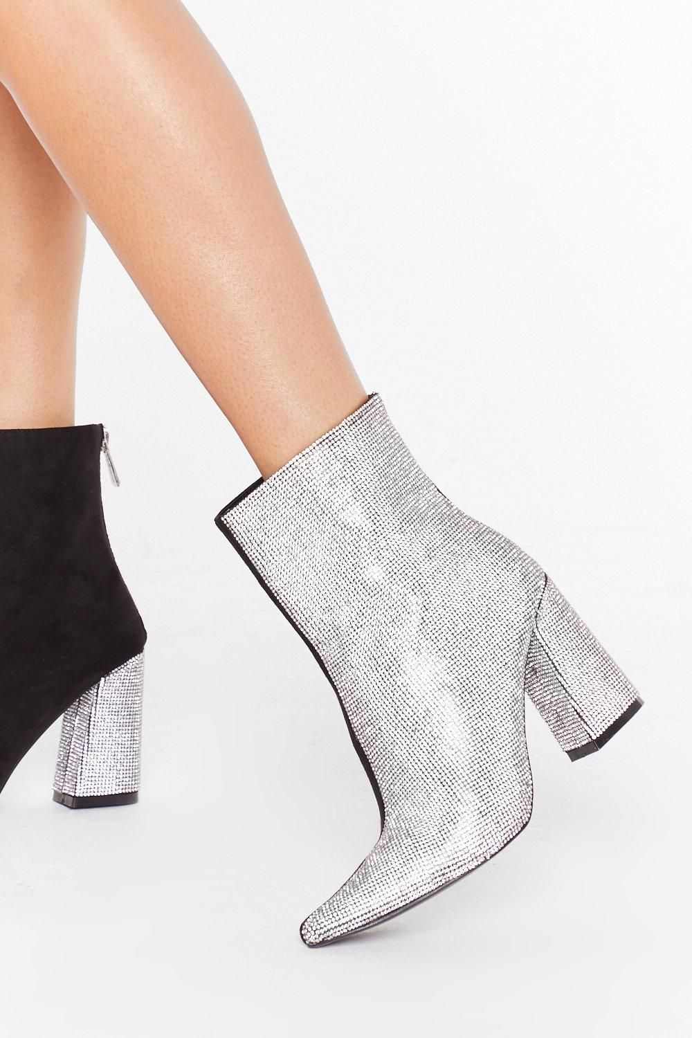 Can't Decide Diamante Heeled Boots | NastyGal (US & CA)