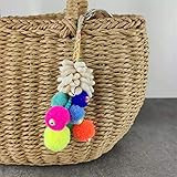 Handmade Charm Pom Pom Keychain Tassel Trinket Pompom Key Chain Accessories Bag Charms Women's Car k | Amazon (US)