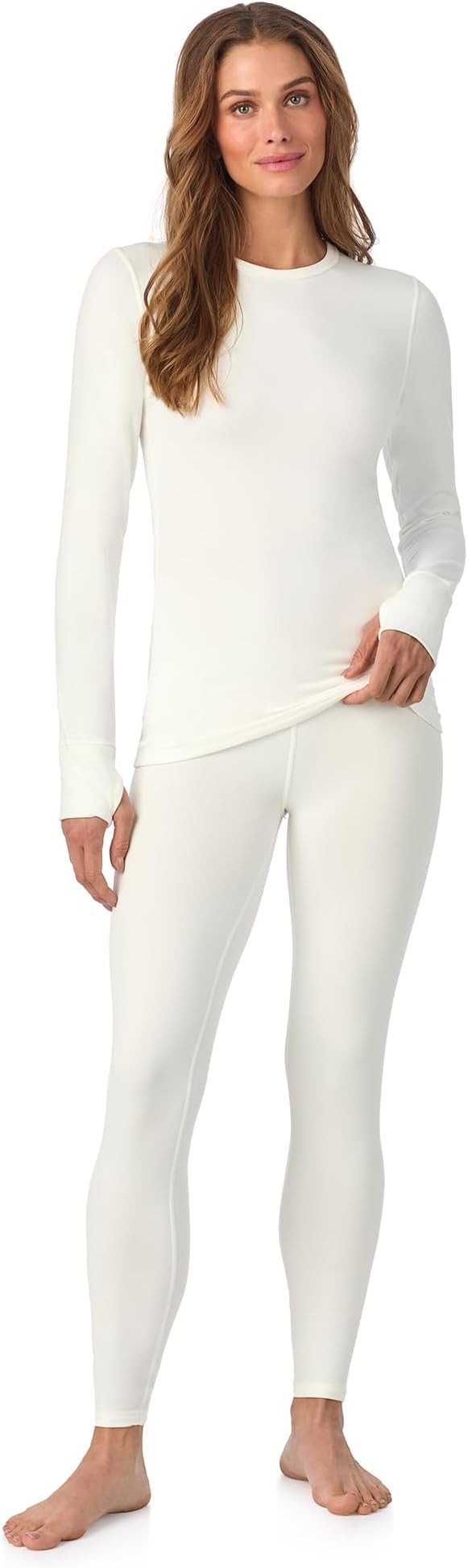 Cuddl Duds Womens Fleece Lined Thermal Base Layer Set – Long Sleeve Shirt & Leggings for Cold W... | Amazon (US)