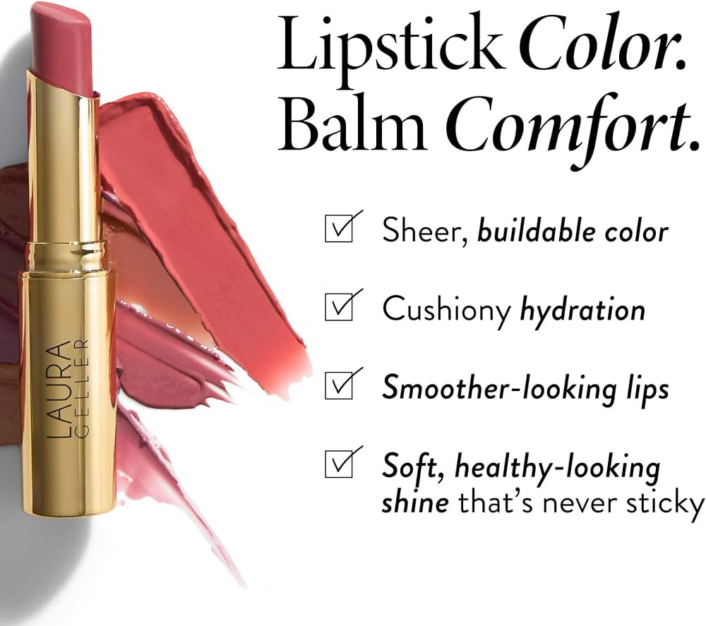 LAURA GELLER NEW YORK Jelly Balm Tinted Lip Balm \u2013 Just Peachy \u2013 Hydrating Lip Color wi... | Amazon (US)