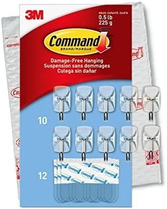 Command Small Wire Toggle Hooks, Damage Free Hanging Wall Hooks with Adhesive Strips, No Tools Wa... | Amazon (US)