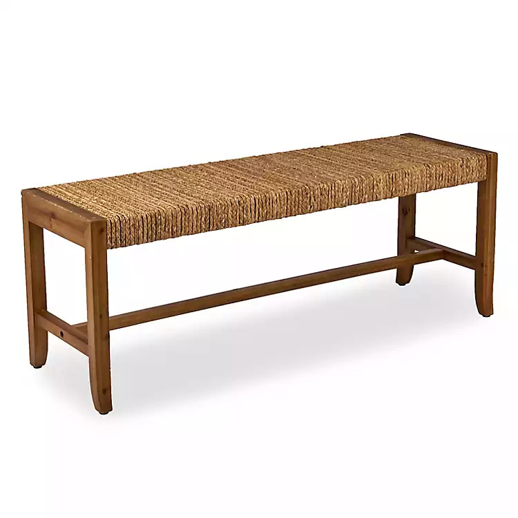 New! Camden Natural Woven Backless Bench | Kirklands