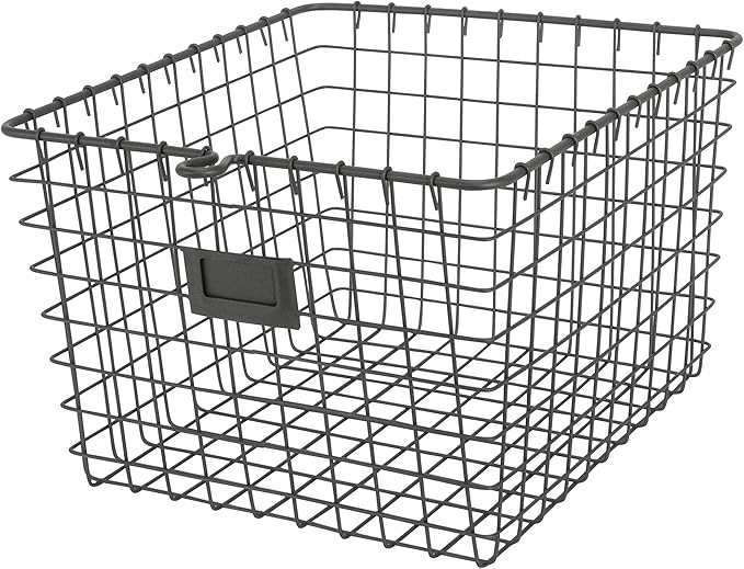 Amazon.com: Spectrum Diversified Wire, Vintage Locker Basket Style, Rustic Farmhouse Chic Steel S... | Amazon (US)