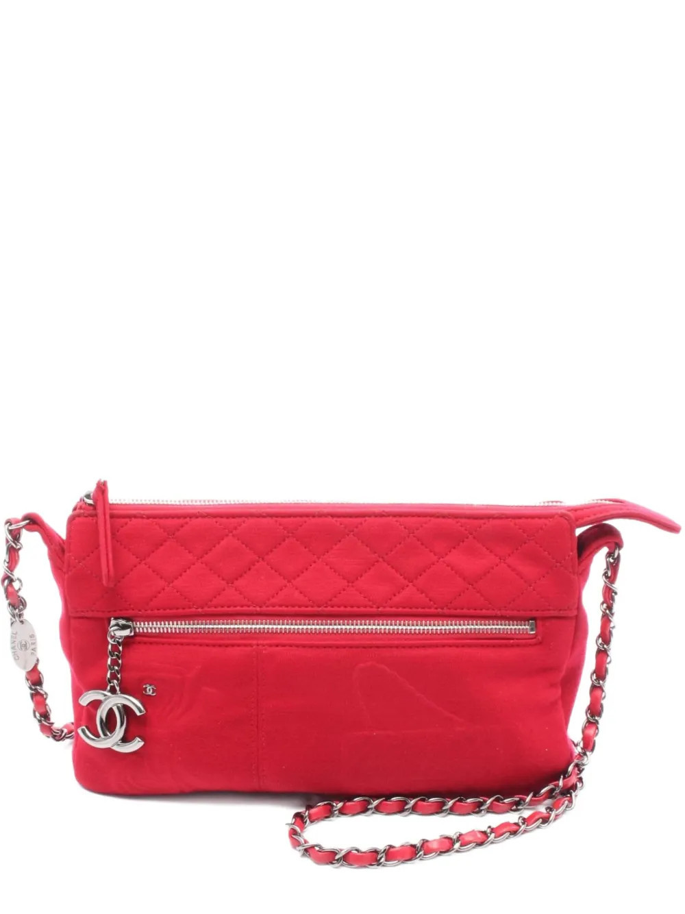 CHANEL Pre-Owned 2008-2009 quilted chain shoulder bag - Red | Farfetch Global