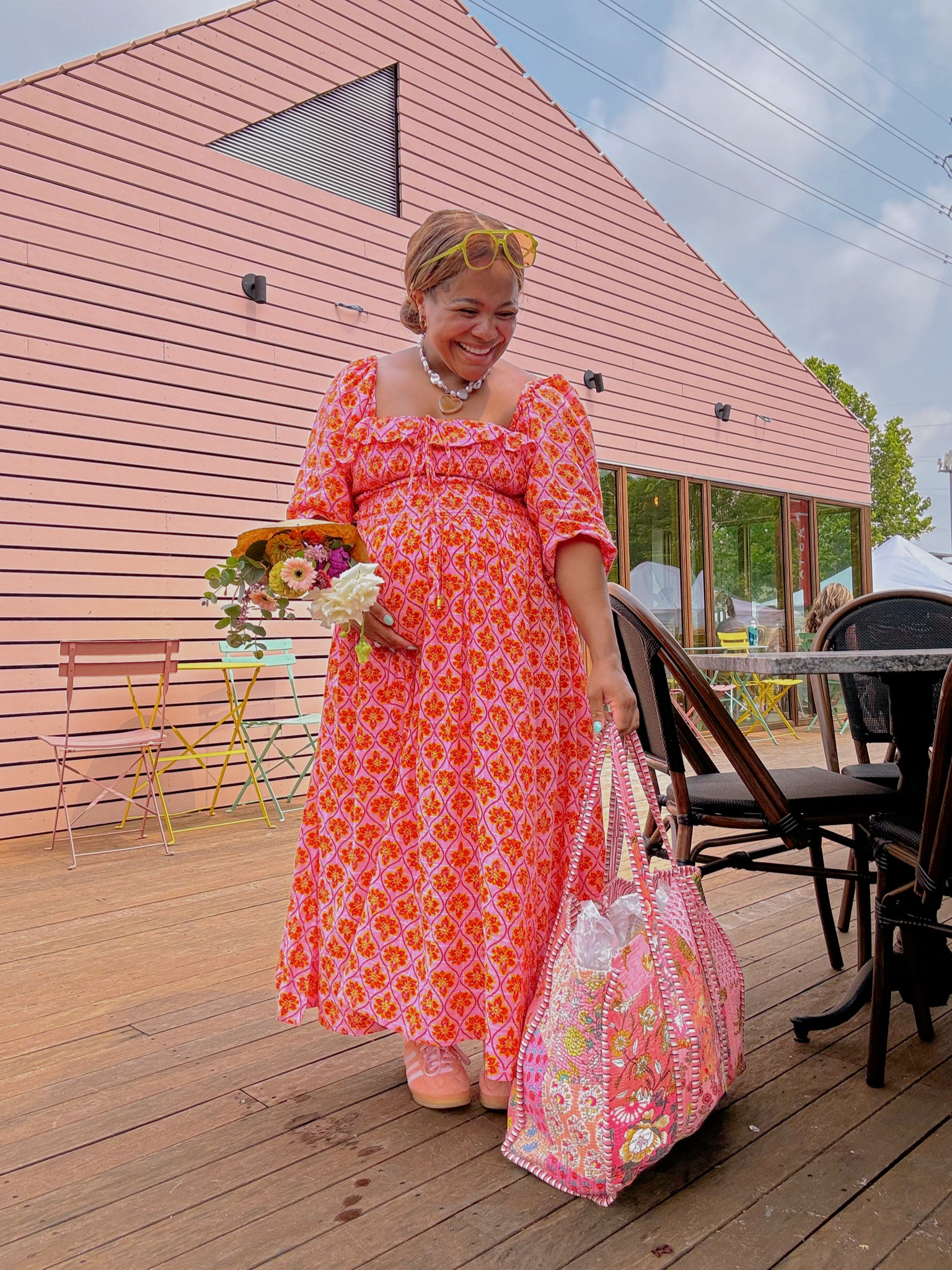 BUMP FRIENDLY DRESS: by far one of my favorite dresses for summer time! Top is smocked and stretchy — I’m wearing a small!

#LTKSeasonal #LTKBump