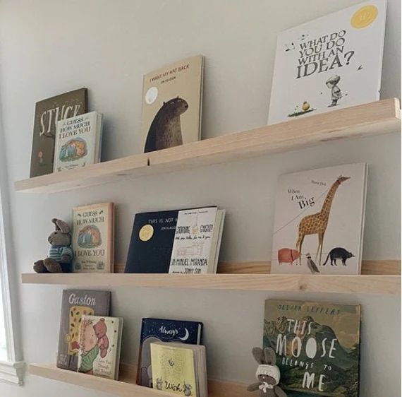 Nursery Shelf, Picture Book Shelf, Floating Shelf, Art Shelf, Picture Shelf, Display Ledge, Baby'... | Etsy (US)