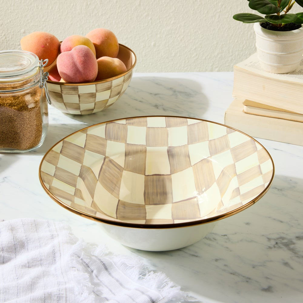 Check Enamel Serving Bowl | MacKenzie-Childs