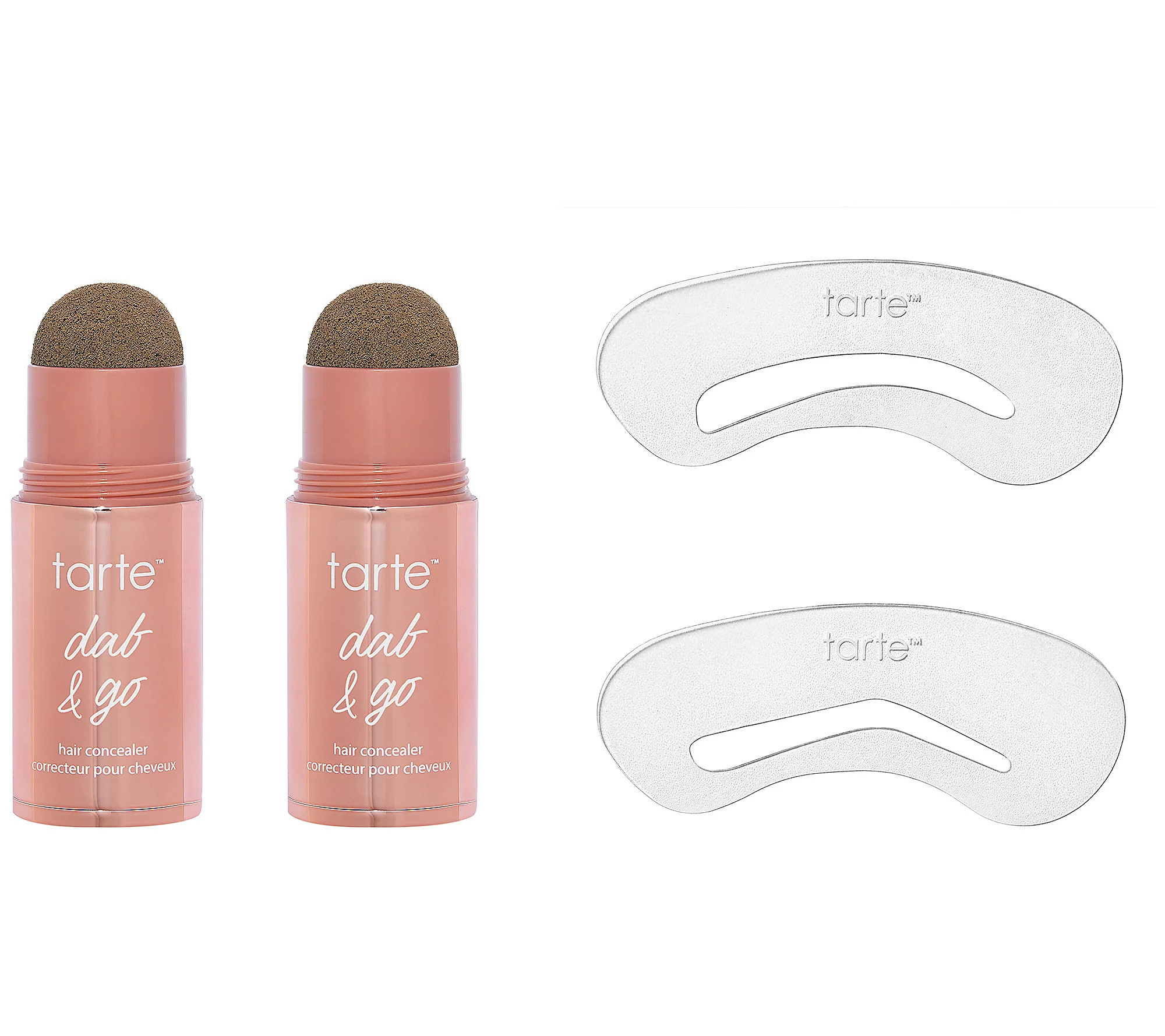 tarte Big Ego Dab & Go Hair Concealer duo w/ Stencil | QVC