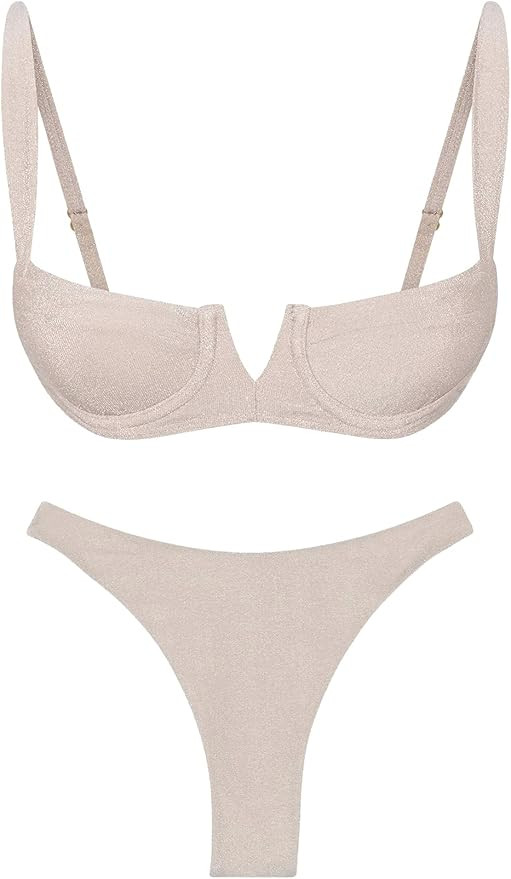 Narecte Womens Sexy Bikini Sets,Triangle Bikinis,Two Piece Swimsuit for Women,Womens Bikini Swims... | Amazon (US)